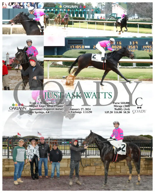 Just Ask Watts - 01-27-24 R03 Op Oaklawn Park