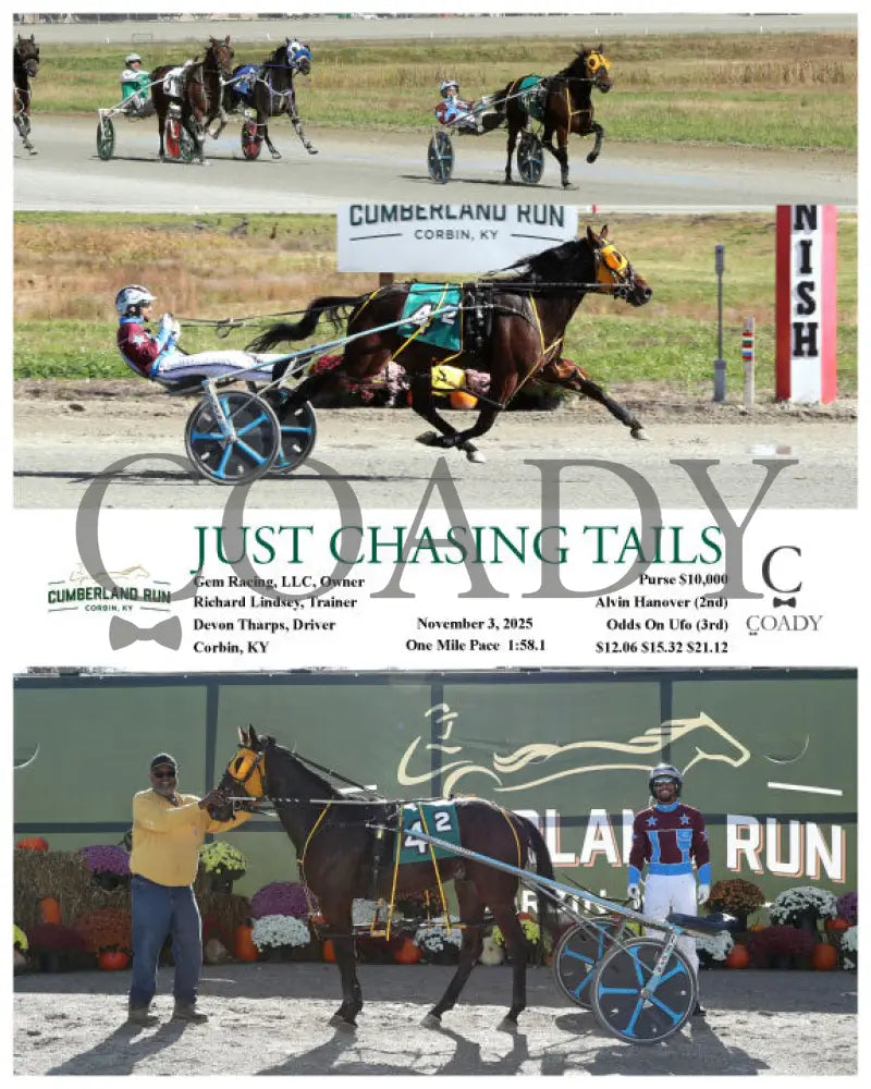 JUST CHASING TAILS - 11-03-25 - R02 - CMR Presque Isle Downs