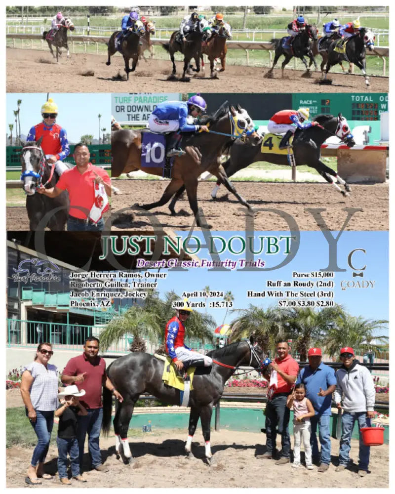 Just No Doubt - 041024 Race 02 Tup Desert Classic Futurity Trials Jorge Herrera Ramos Owner
