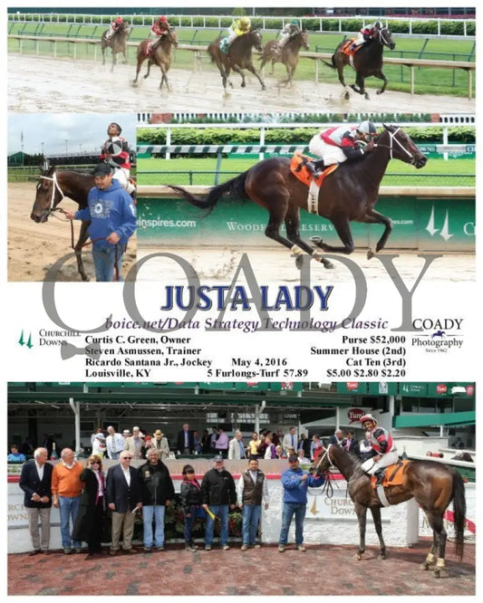 Justa Lady - 050416 Race 05 Cd Photograph
