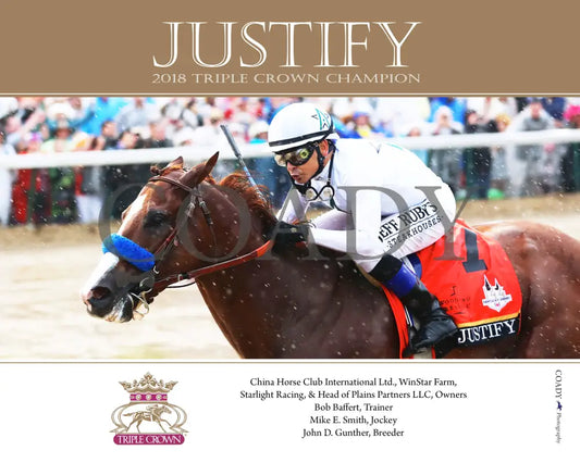 Justify - Triple Crown Champion Print