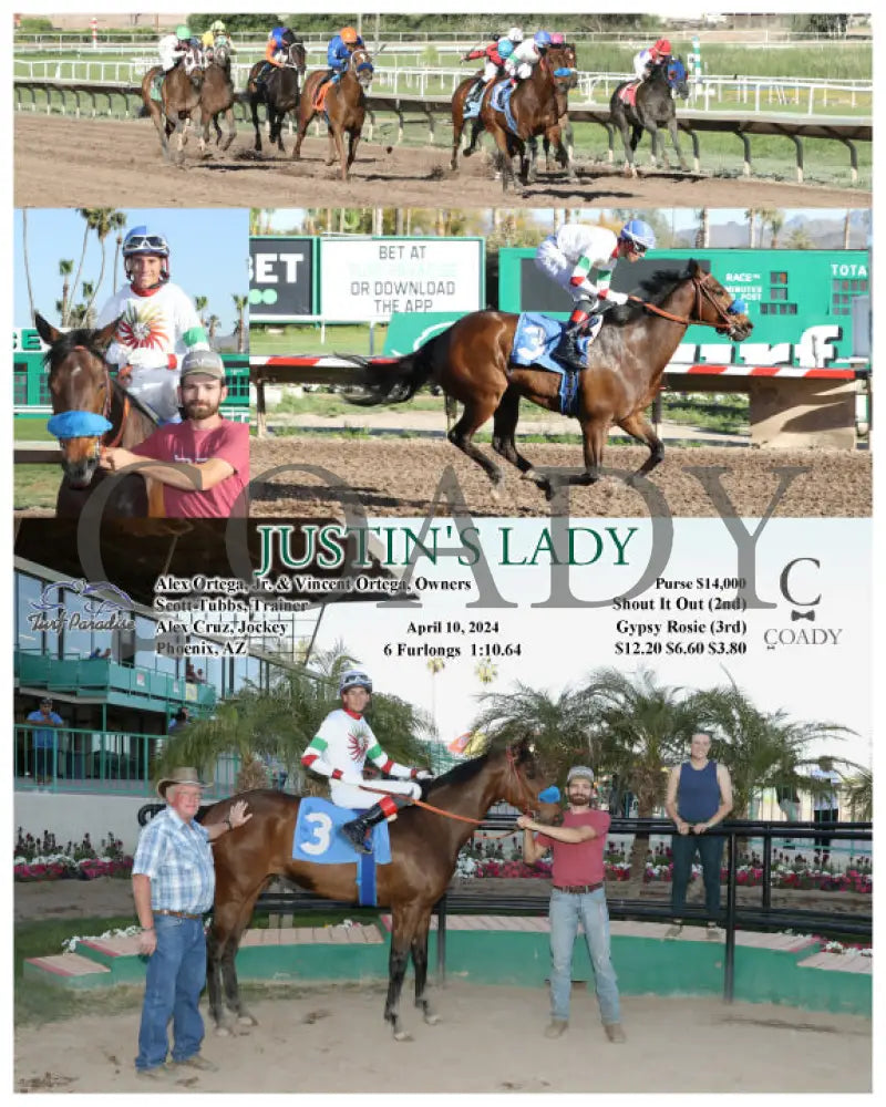 Justin’s Lady - 04 - 10 - 24 R09 Tup Turf Paradise