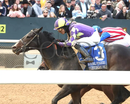 JUSTIQUE - 022325 - Race 04 - OP The Carousel Stakes - Inside Finish 01 Oaklawn Park