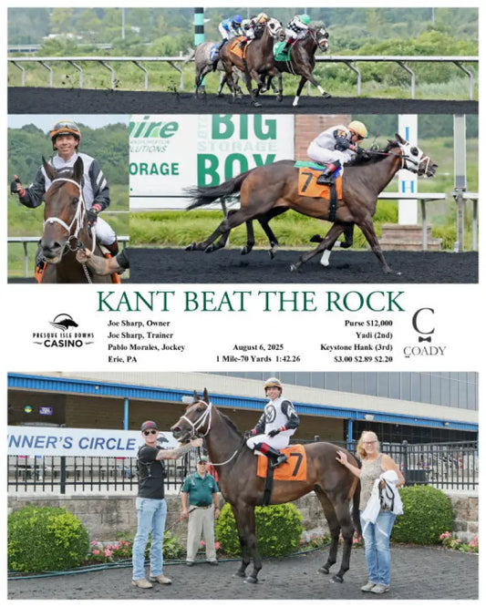KANT BEAT THE ROCK - 08-06-25 - R02 - PID Presque Isle Downs