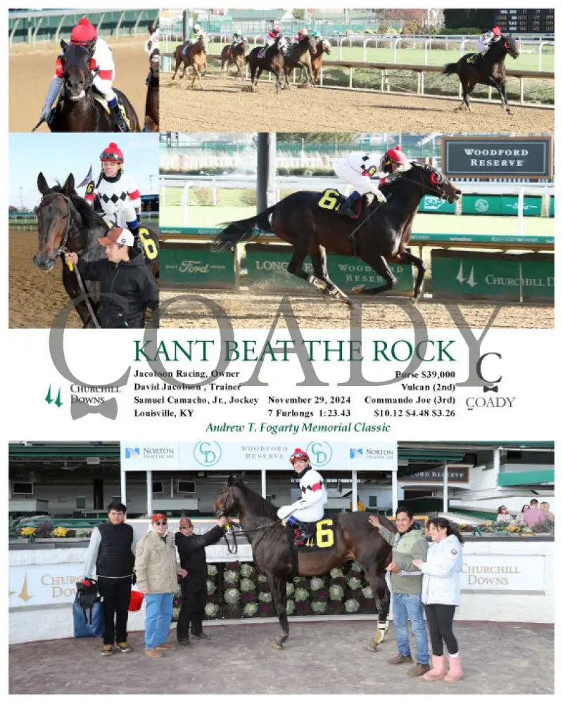 Kant Beat The Rock - 11-29-24 R04 Cd Churchill Downs