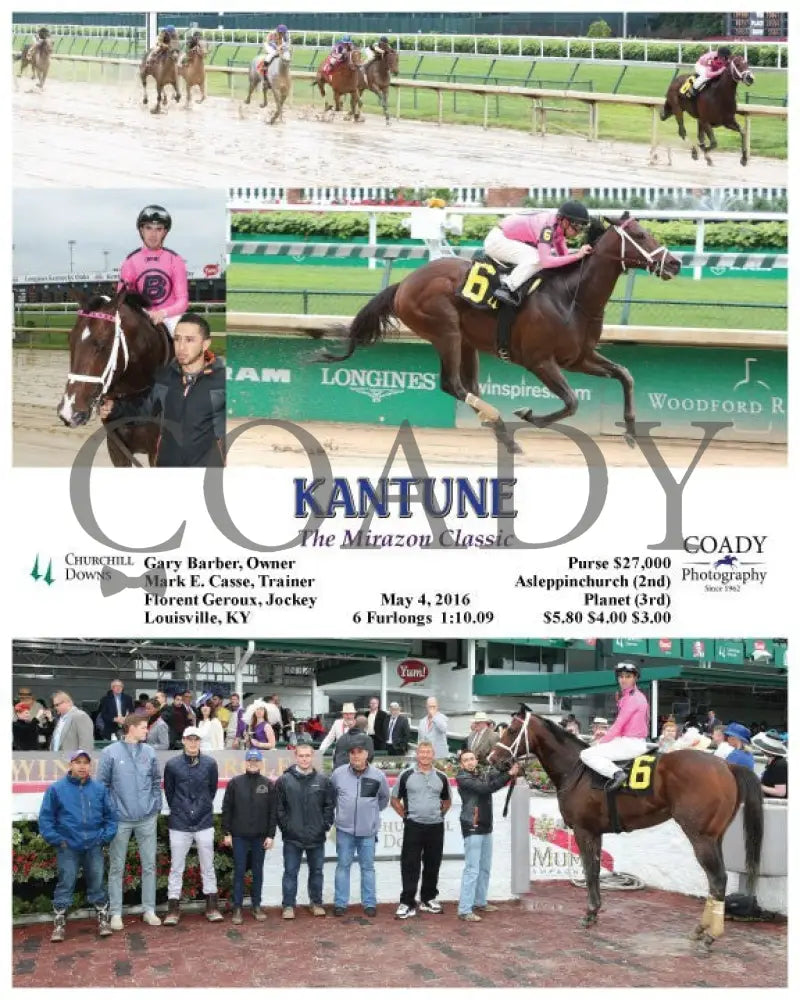 Kantune - 050416 Race 04 Cd Churchill Downs