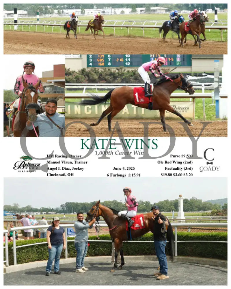 KATE WINS - 1,000th Career Win - 06-04-25 - R07 - BTP Churchill Downs