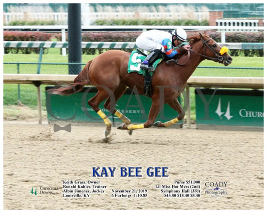 Kay Bee Gee - 11-21-19 R06 Cd Action Churchill Downs