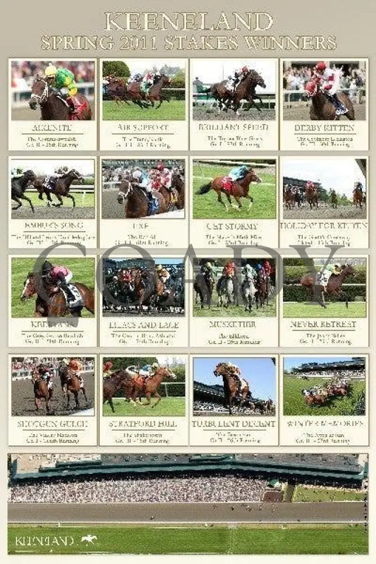 Keeneland Spring 2011 Stakes Winners 24X36 Poster