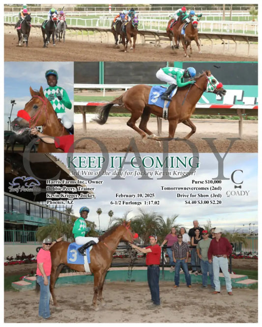 KEEP IT COMING - 3rd Win of the day for Jockey Kevin Krigger! - 02-10-25 - R09 - TUP - Coady Media - Kurtis Coady Photography
