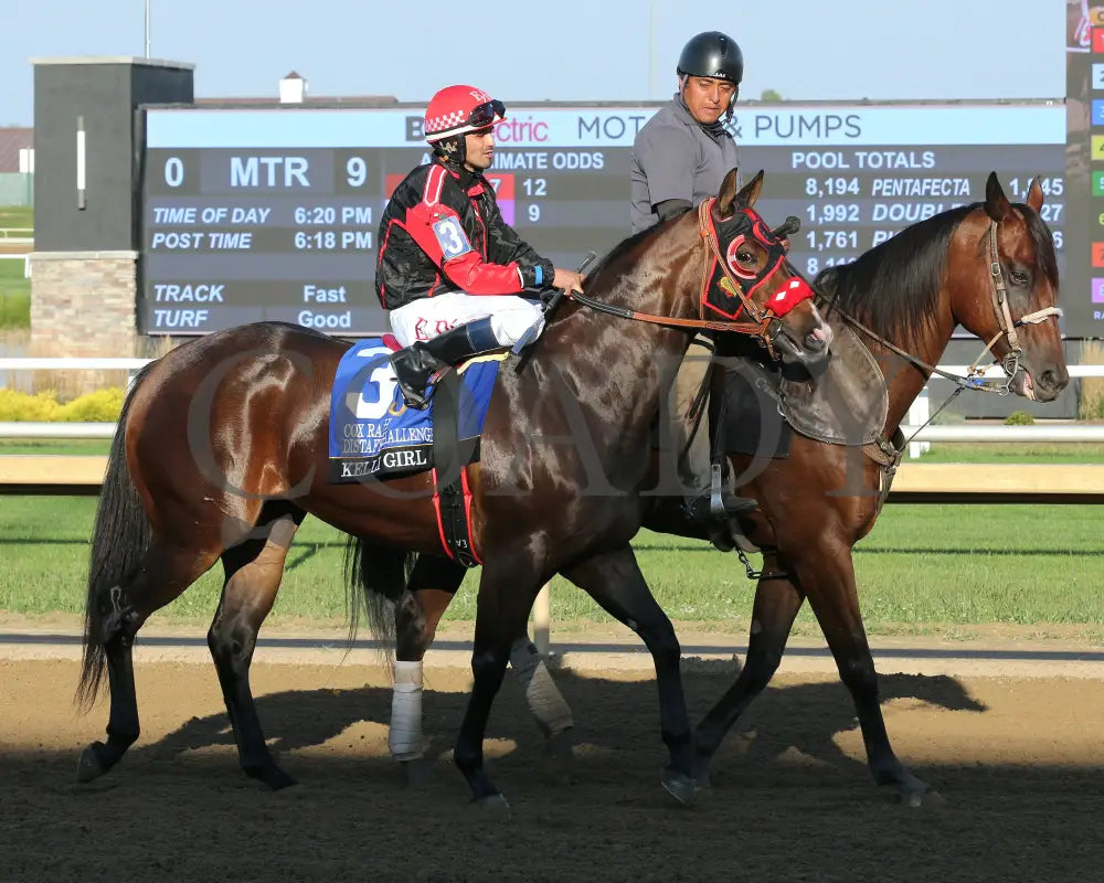 KELLI GIRL - Cox Ranch Distaff Challenge Final - 09-16-25 - R09 - Horseshoe Indiana - Post Parade 01 - Sammantha Pagels
