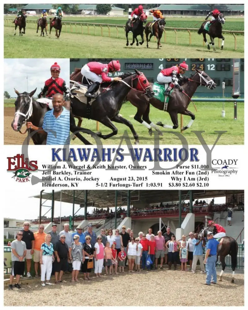 Kiawah’s Warrior - 082315 Race 01 Elp Ellis Park