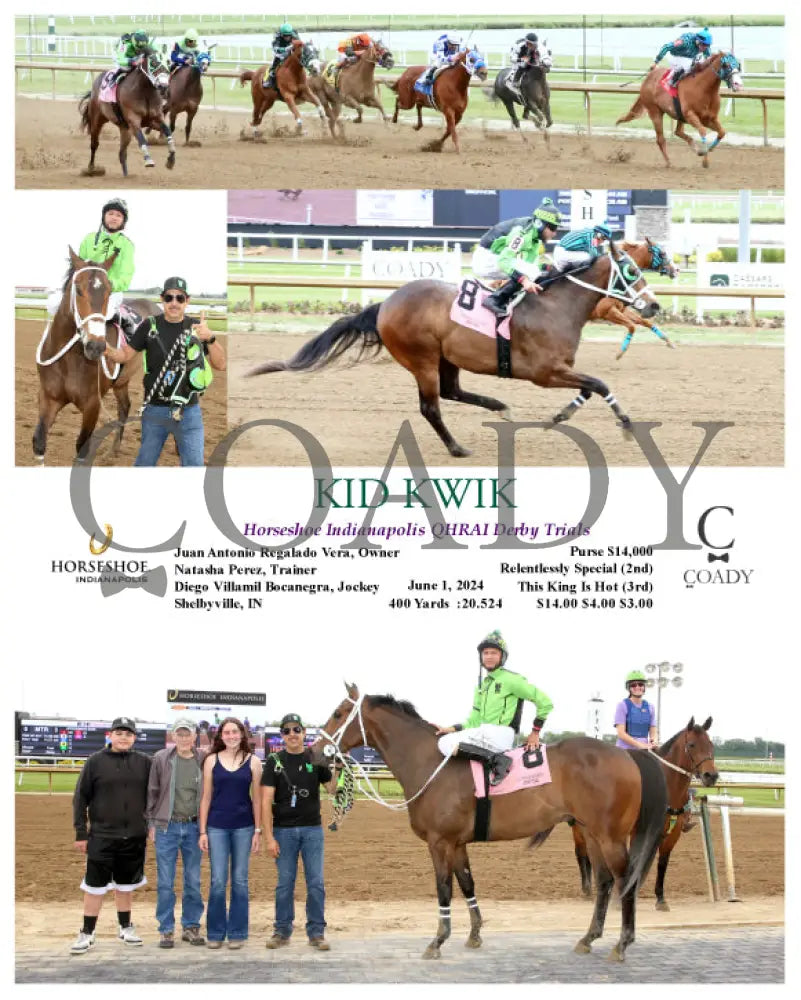 Kid Kwik - Horseshoe Indianapolis Qhrai Derby Trials 06-01-24 R03 Ind Indiana Grand