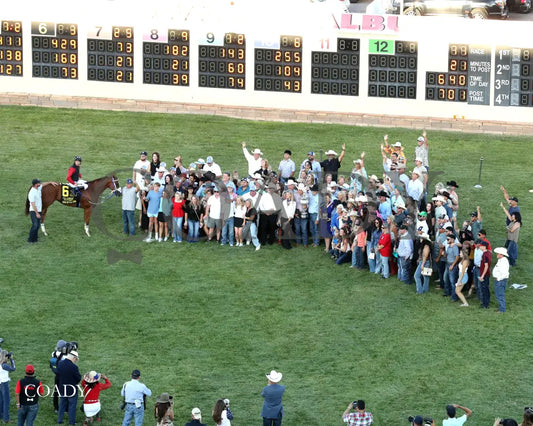 KING OF THE TIDE - All American Quarter Horse Futurity G1 - 09-01-25 - R10 - RUI - Aerial Winners Circle 01 - Coady Media - Kurtis Coady Photography