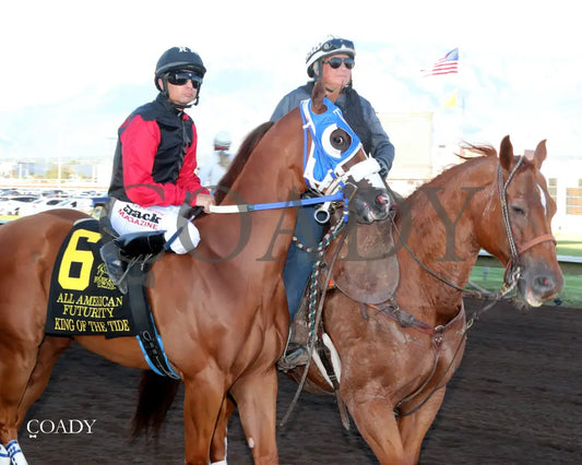 KING OF THE TIDE - All American Quarter Horse Futurity G1 - 09-01-25 - R10 - RUI - Post Parade 01 - Coady Media - Kurtis Coady Photography