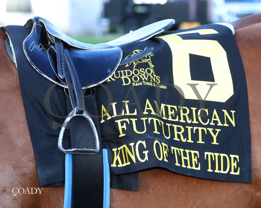 KING OF THE TIDE - All American Quarter Horse Futurity G1 - 09-01-25 - R10 - RUI - Saddle Towel 01 - Coady Media - Kurtis Coady Photography