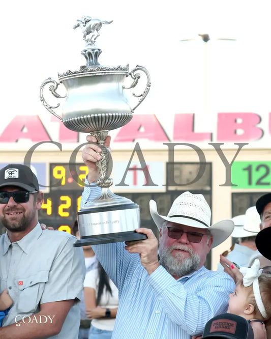 KING OF THE TIDE - All American Quarter Horse Futurity G1 - 09-01-25 - R10 - RUI - Trophy 01 - Coady Media - Kurtis Coady Photography