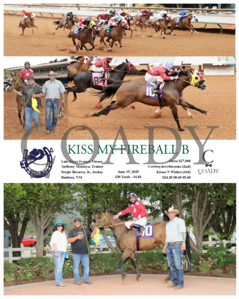 KISS MY FIREBALL B - 06-15-25 - R06 - RUI Ruidoso Downs