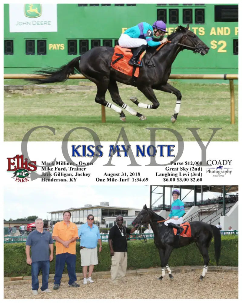 Kiss My Note - 083118 Race 08 Elp Ellis Park