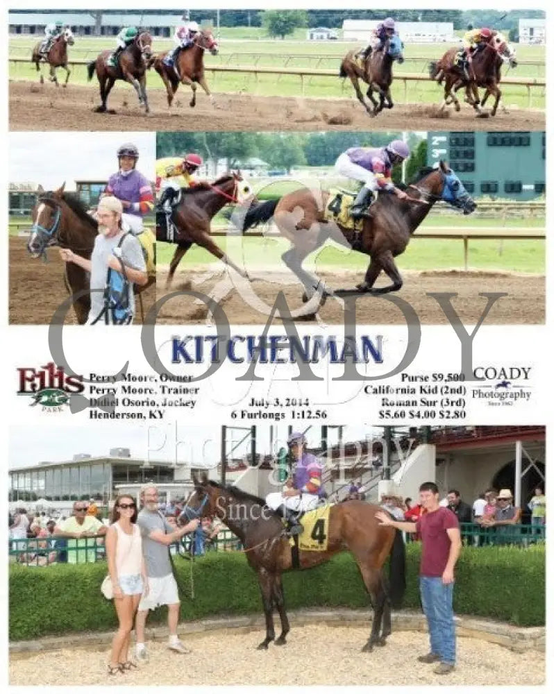 Kitchenman - 070314 Race 03 Elp Ellis Park