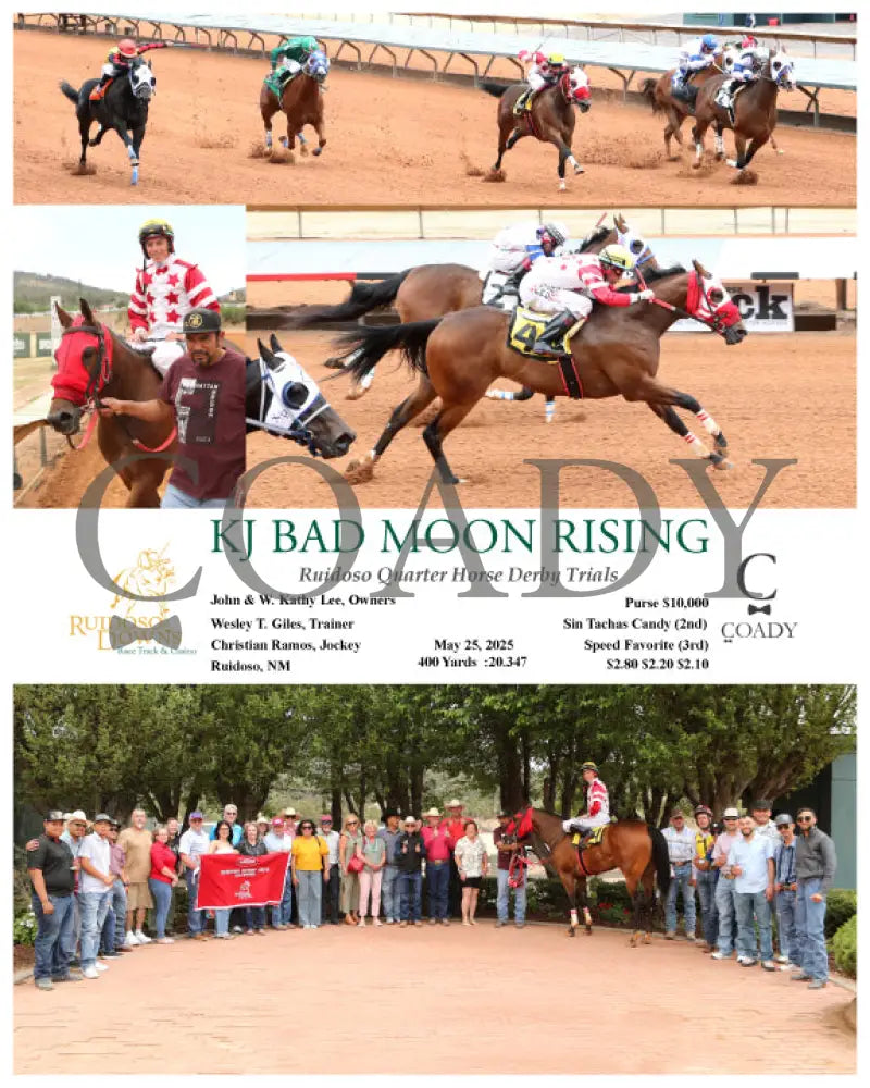 KJ BAD MOON RISING - Ruidoso Quarter Horse Derby Trials - 05-25-25 - R02 - RUI Ruidoso Downs