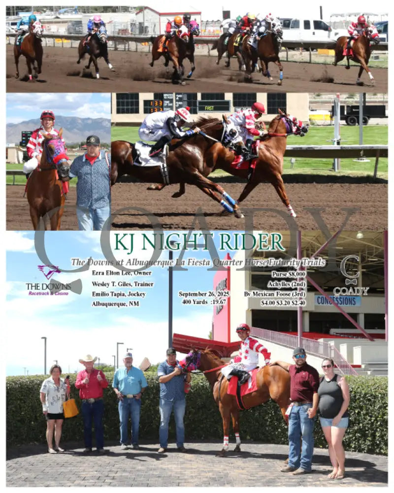 KJ NIGHT RIDER - The Downs at Albuquerque La Fiesta Quarter Horse Futurity Trials - 09-26-25 - R01 - ALB - Coady Media - Kurtis Coady Photography