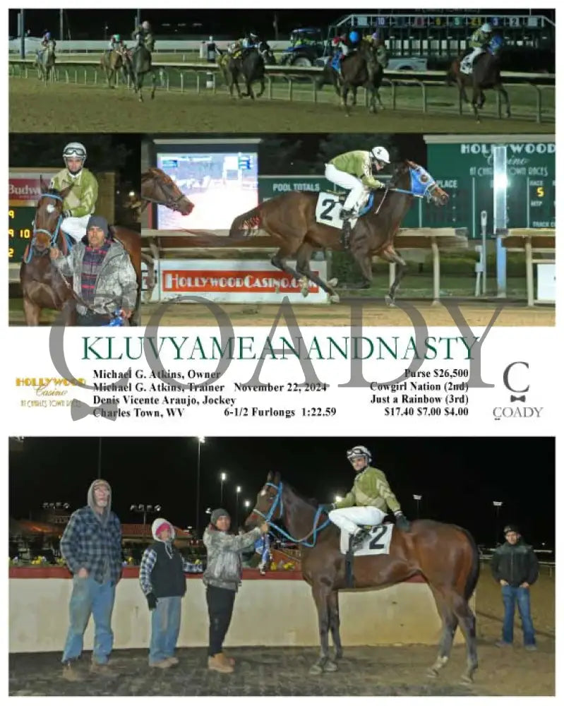Kluvyameanandnasty - 11-22-24 R05 Ct Hollywood Casino At Charles Town Races