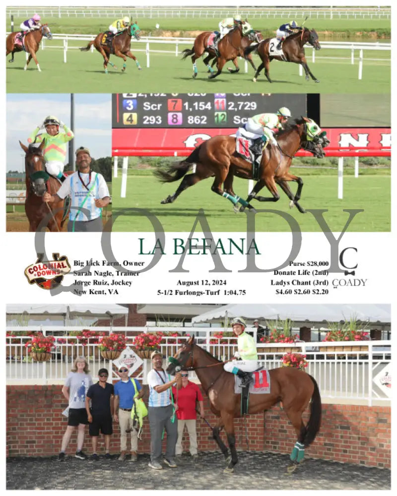 La Befana - 08-12-24 R12 Cnl Colonial Downs