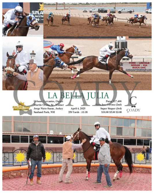 LA BELLA JULIA - 04-04-25 - R04 - SUN Sunland Park