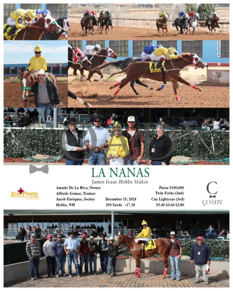 La Nanas - James Isaac Hobbs Stakes 12-15-24 R03 Zia Zia Park