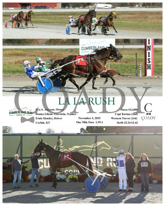 LA LA RUSH - 110325 - Race 06 - CMR Presque Isle Downs