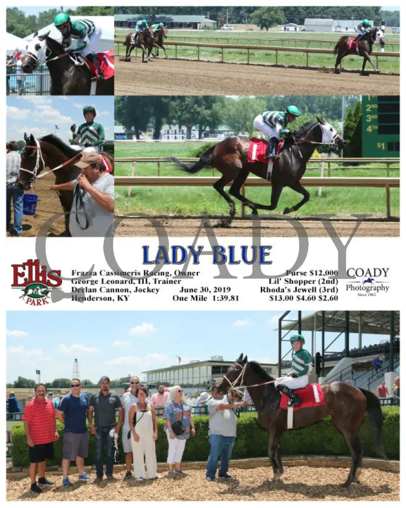 Lady Blue - 06-30-19 R01 Elp Ellis Park