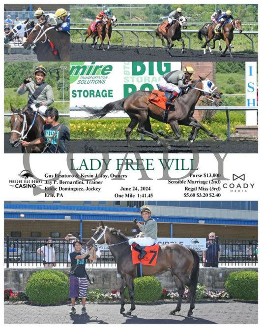 Lady Free Will - 06-24-24 R02 Pid Presque Isle Downs