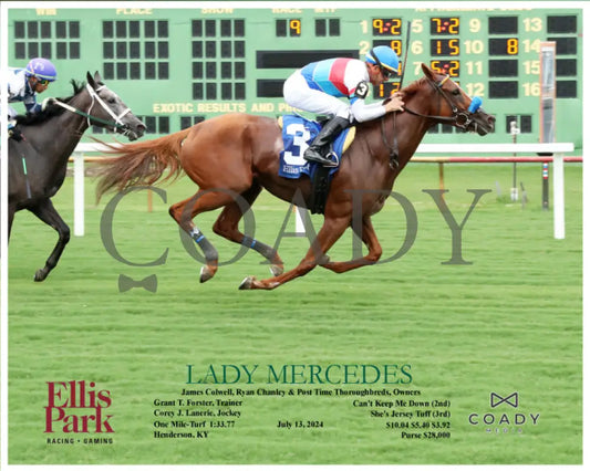 Lady Mercedes - 07-13-24 R09 Elp Action 02 Ellis Park