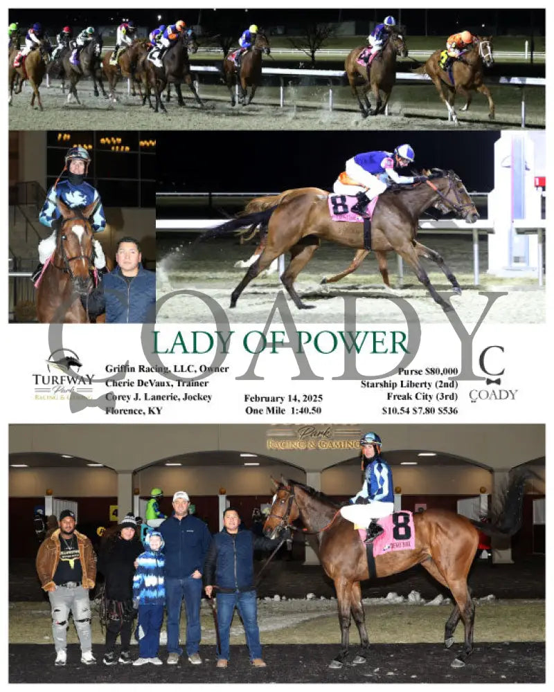 LADY OF POWER - 02-14-25 - R09 - TP Turfway Park