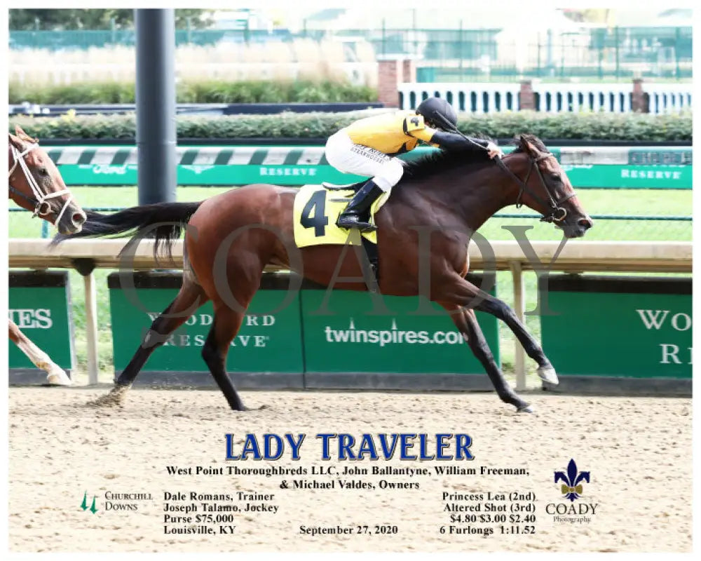 Lady Traveler - 09-27-20 R06 Cd Action Churchill Downs