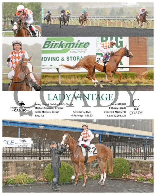 LADY VINTAGE - 10-07-25 - R02 - PID Presque Isle Downs