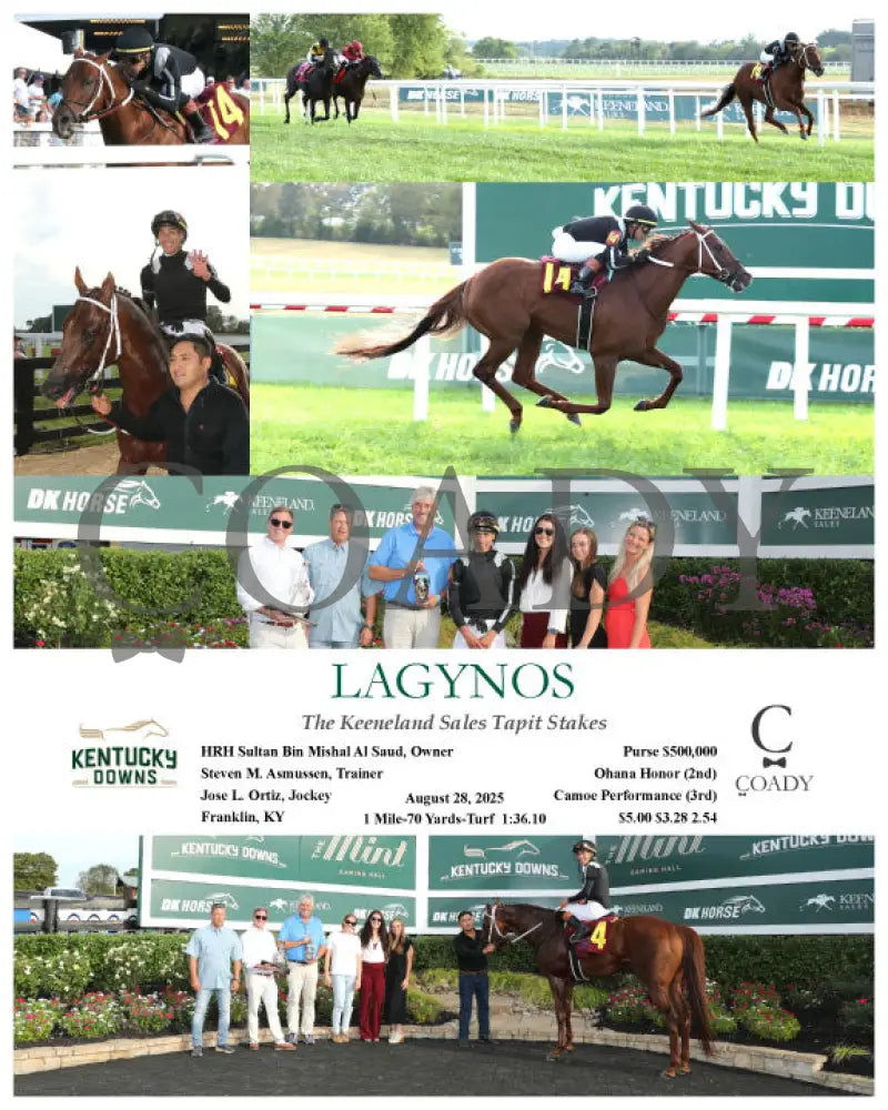 LAGYNOS 082825 Race 10 KD Kentucky Downs
