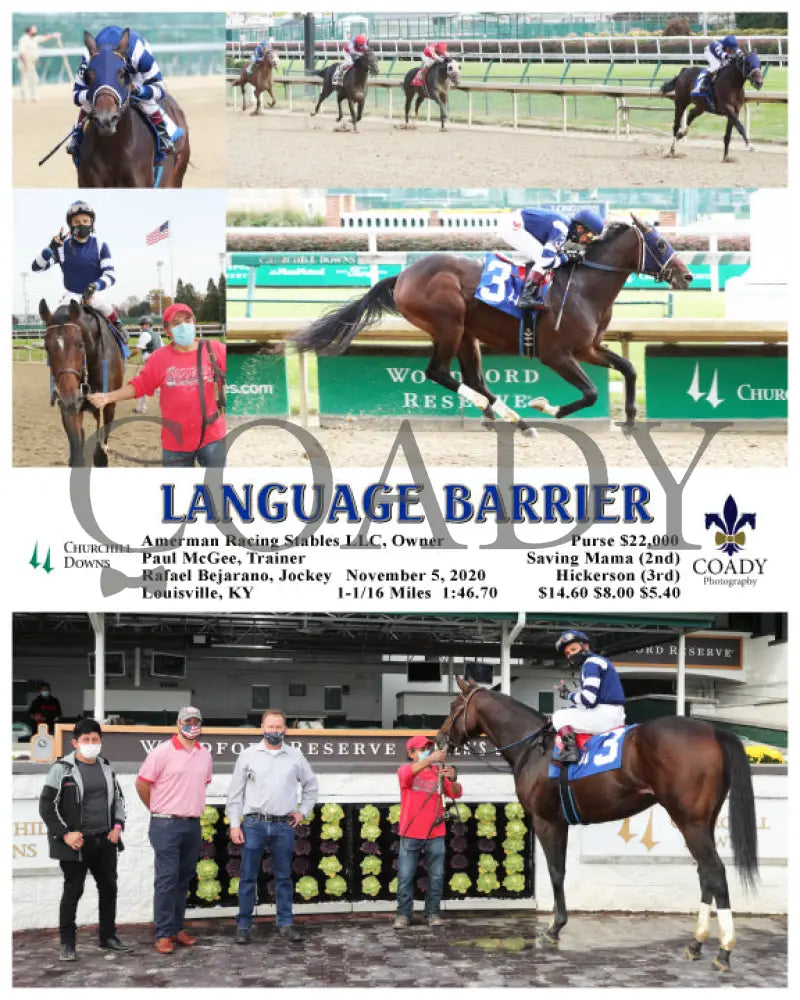 Language Barrier - 11-05-20 R02 Cd Churchill Downs