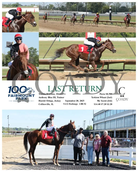 LAST RETURN - 09-30-25 - R03 - FP Fanduel Sportsbook Horse Racing