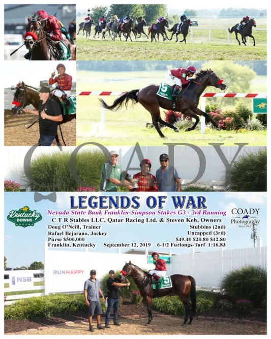 Legends Of War - Nevada State Bank Franklin-Simpson Stakes G3 3Rd Running 09-12-19 R09 Kd Kentucky