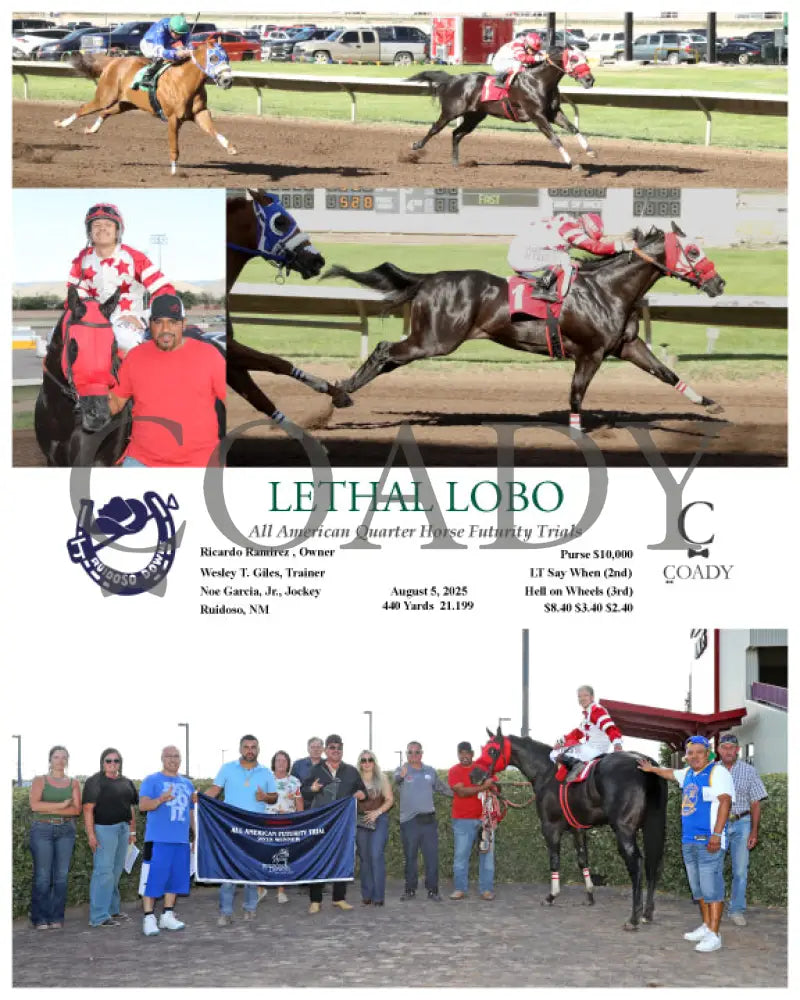 LETHAL LOBO - All American Quarter Horse Futurity Trials - 08-05-25 - R15 - RUI Ruidoso Downs