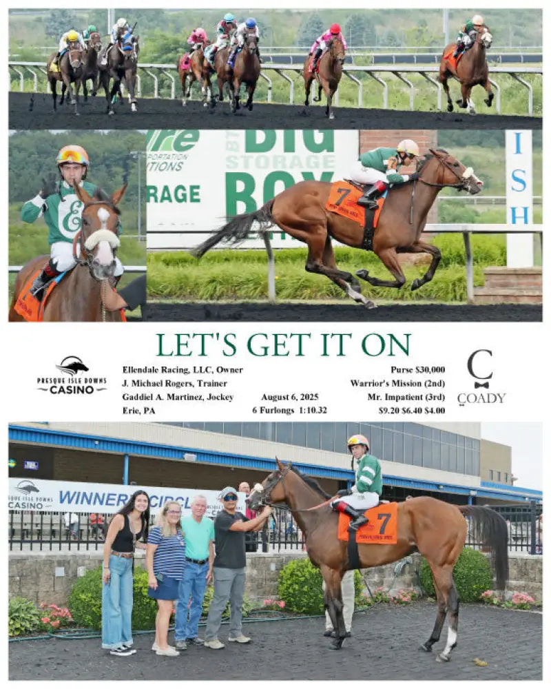 LET’S GET IT ON - 08-06-25 - R06 - PID Presque Isle Downs