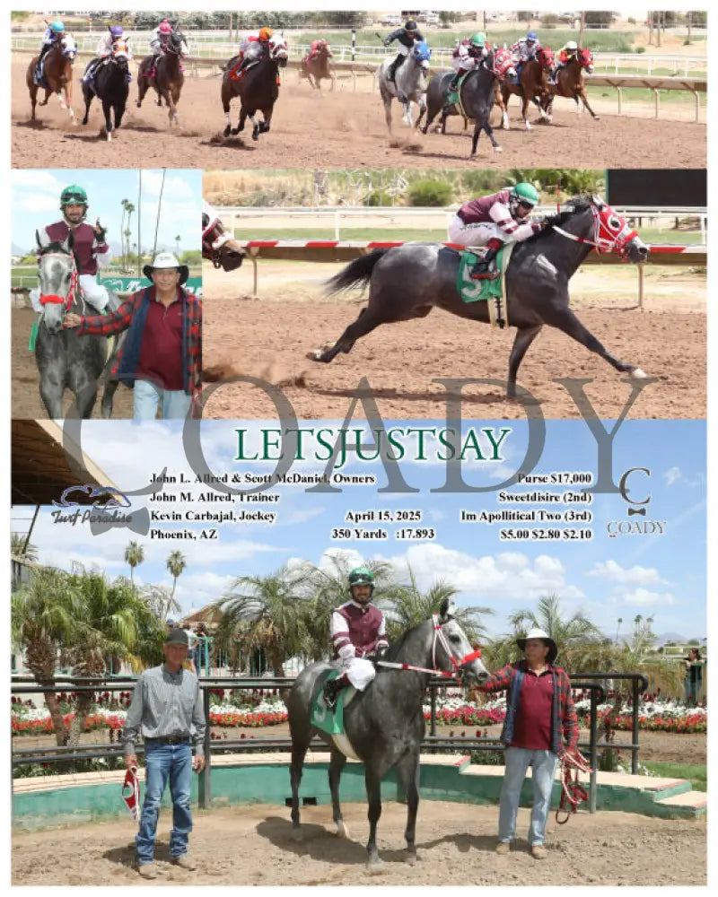 LETSJUSTSAY - 04-15-25 - R01 - TUP Turf Paradise