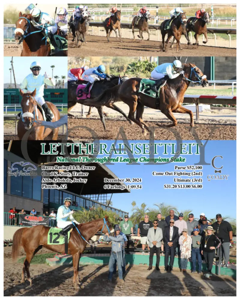 Lettherainsettleit - National Thoroughbred League Champions Stake 12-30-24 R09 Tup Turf Paradise