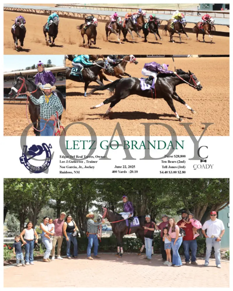 LETZ GO BRANDAN - 06-22-25 - R06 - RUI Ruidoso Downs