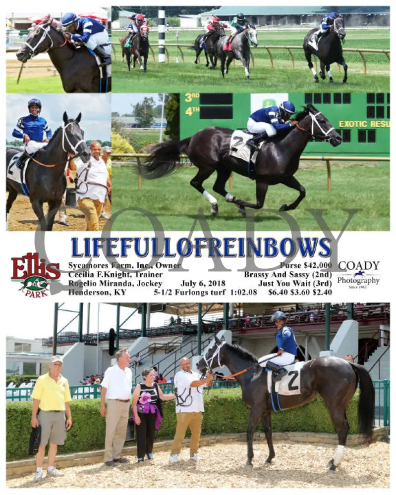 Lifefullofreinbows - 070618 Race 04 Elp Ellis Park