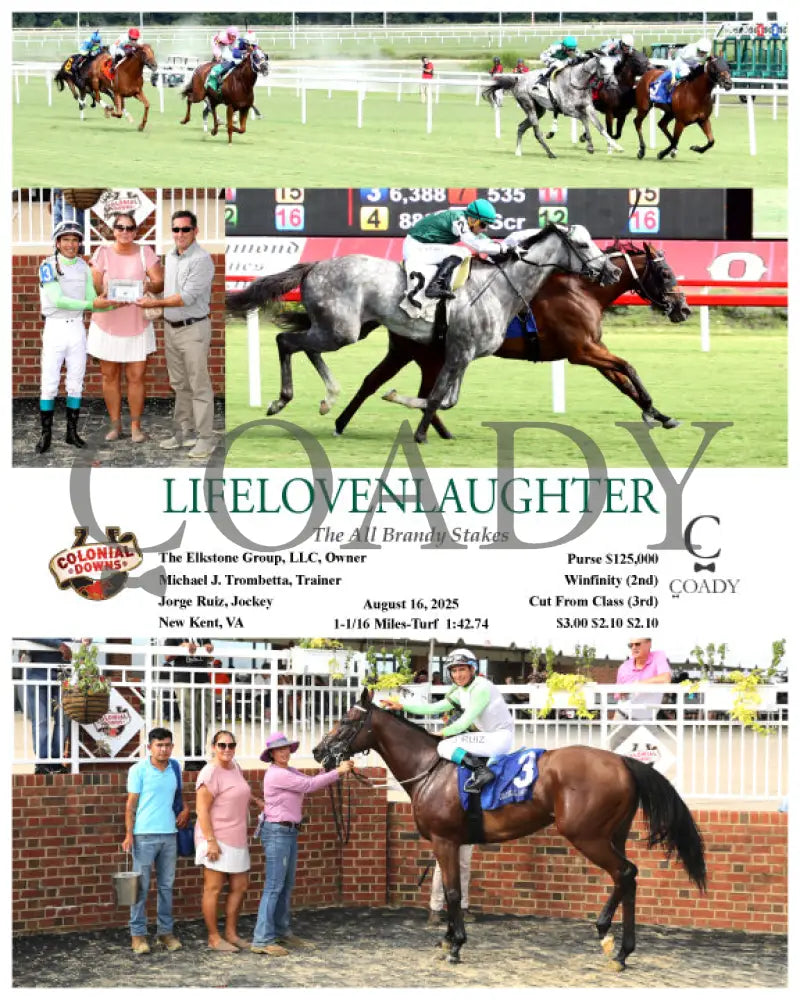 LIFELOVENLAUGHTER - The All Brandy Stakes - 08-16-25 - R09 - CNL Colonial Downs
