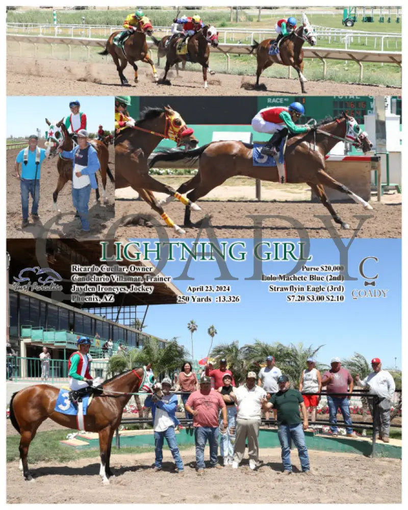 Lightning Girl - 1St Career Win For Jockey Jayden Ironeyes! 04 - 23 - 24 R01 Tup Turf Paradise