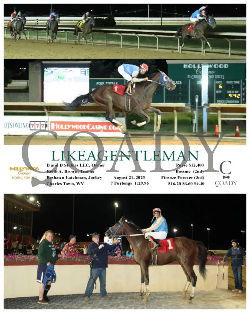 LIKEAGENTLEMAN - 08-21-25 - R06 - CT Hollywood Casino at Charles Town Races